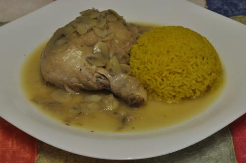 Kuře dušené na houbách – Snadné recept z Česko kuchyně, hotový za 30 - 45 minut